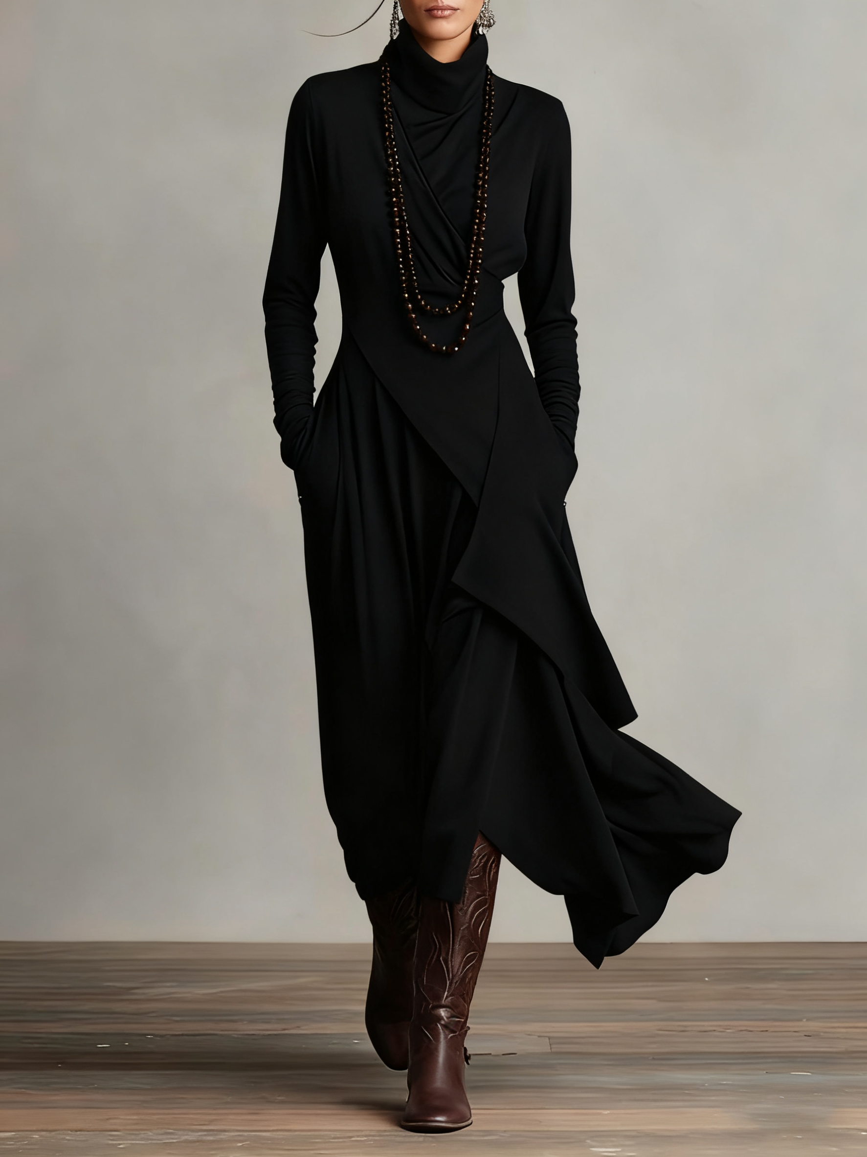 Vivi Frauen Maxi-Kleid | Fließender Stoff, Elegante Silhouette