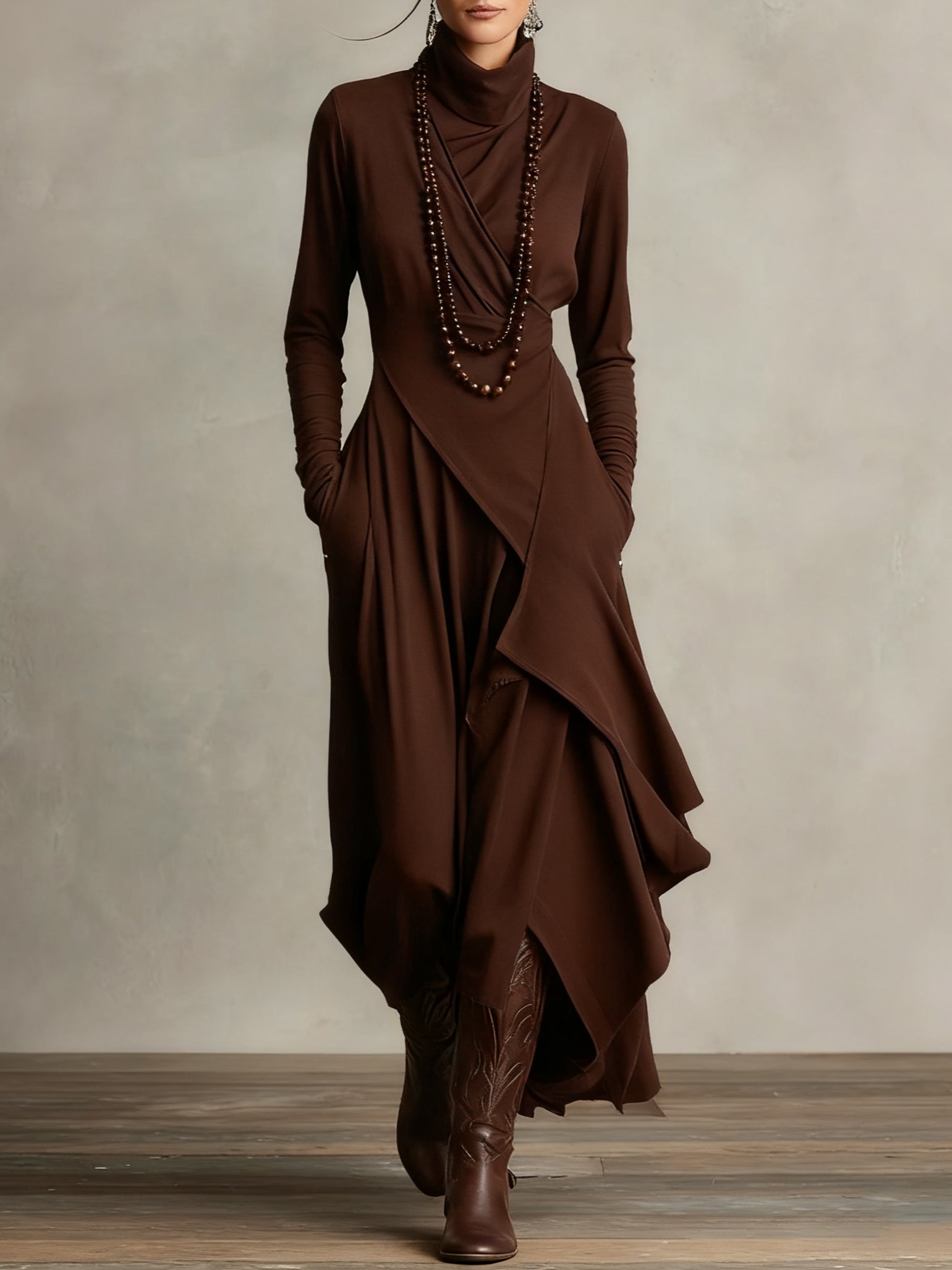 Vivi Frauen Maxi-Kleid | Fließender Stoff, Elegante Silhouette