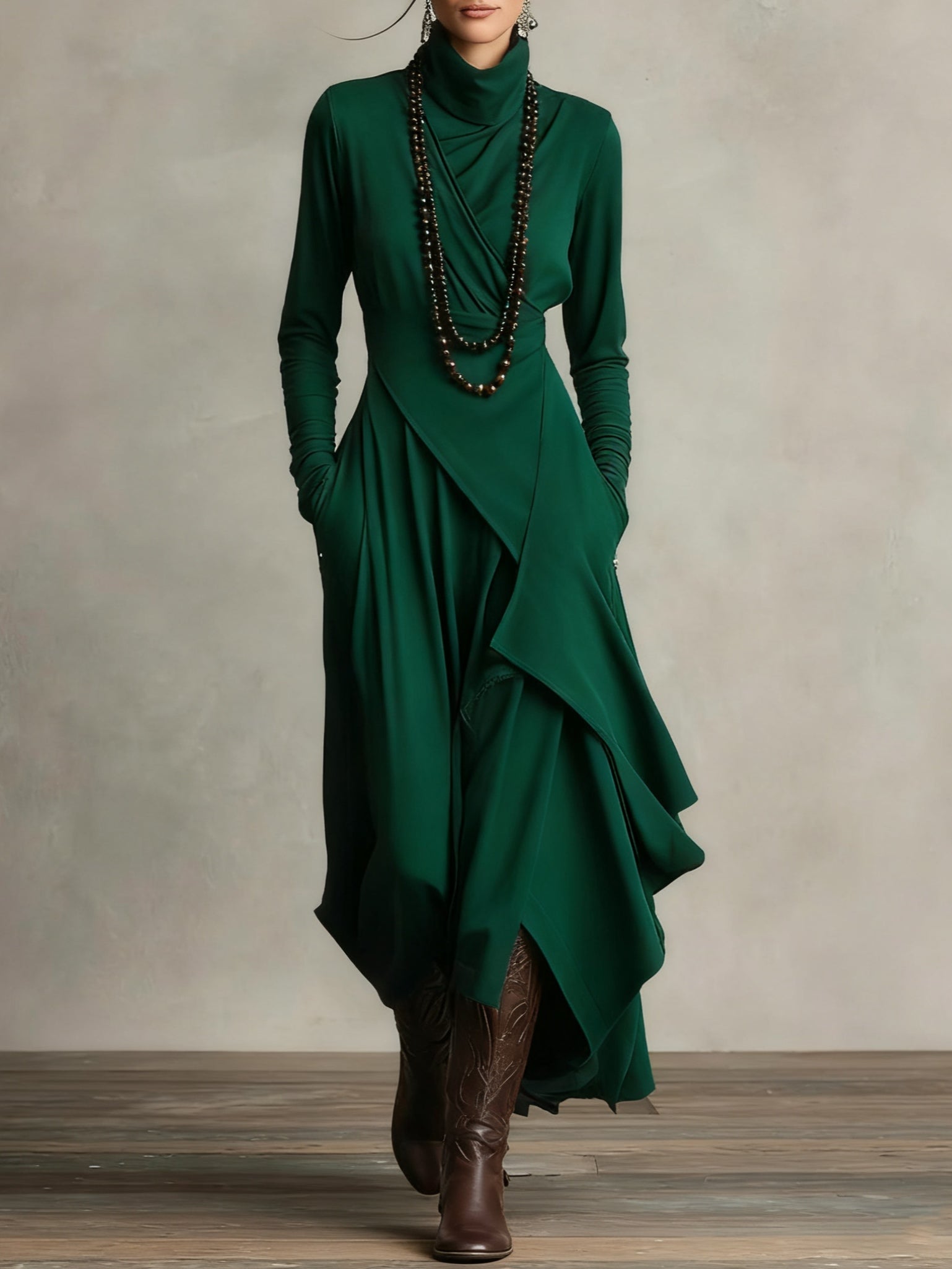 Vivi Frauen Maxi-Kleid | Fließender Stoff, Elegante Silhouette