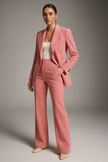 Zara Damen Anzugset | Taillierter Blazer und Weite Hose, Eleganter Business-Look- S-5XL