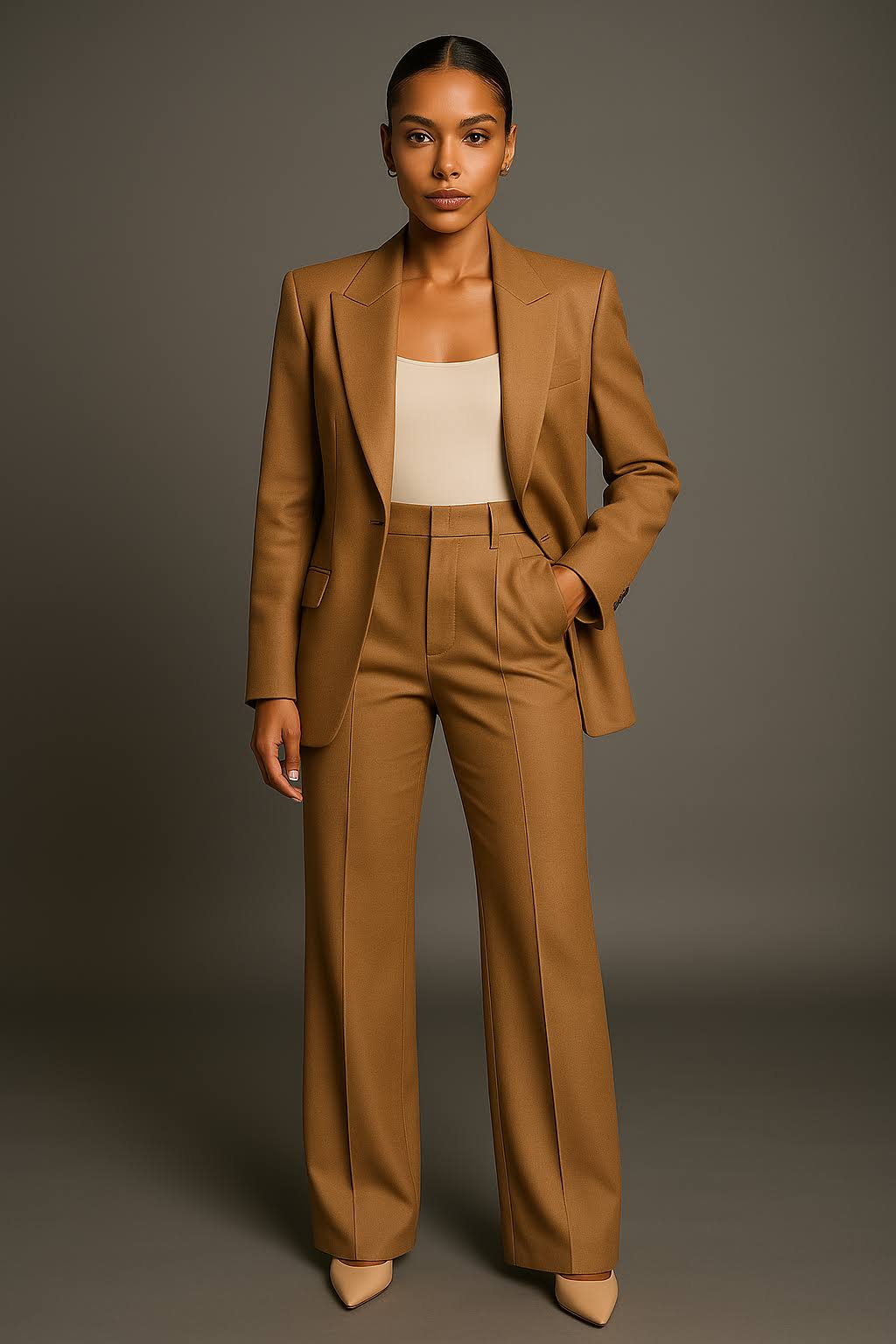 Zara Damen Anzugset | Taillierter Blazer und Weite Hose, Eleganter Business-Look- S-5XL