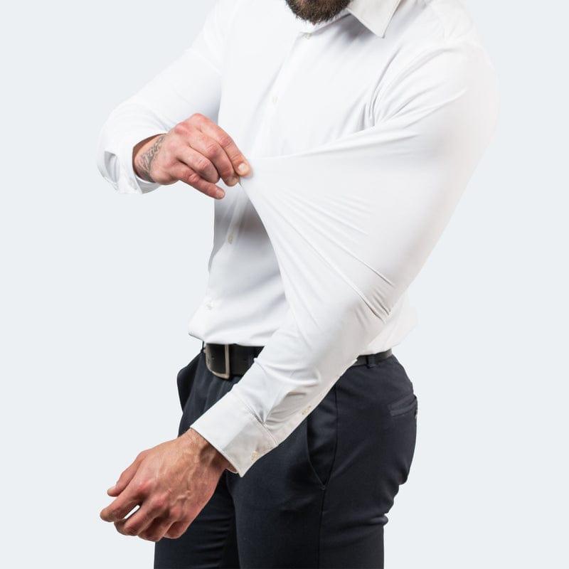Kurt Schwarz Knitterfreies Slim-Fit Langarmhemd für Herren | Stretch und schnelltrocknend | Büro und Reisen - S-4XL